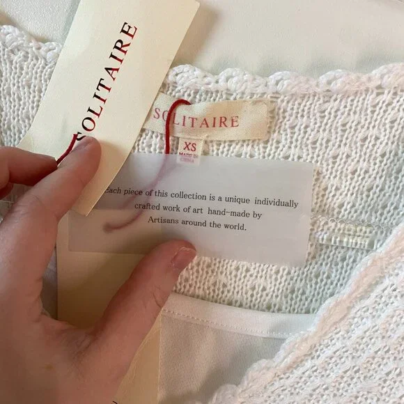 Women's Cotton Solitaire Crochet Beach/Spring Maxi Dress Boho and Elegant - Picture 2 of 16